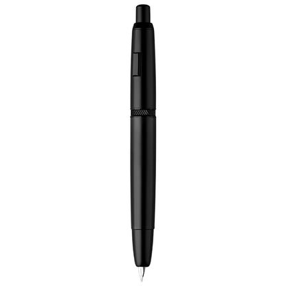 New MAJOHN A1 Press Fountain Pen Retractable Extra Fine Nib 0.4mm Metal Matte Black Ink Pen with Converter for Writing