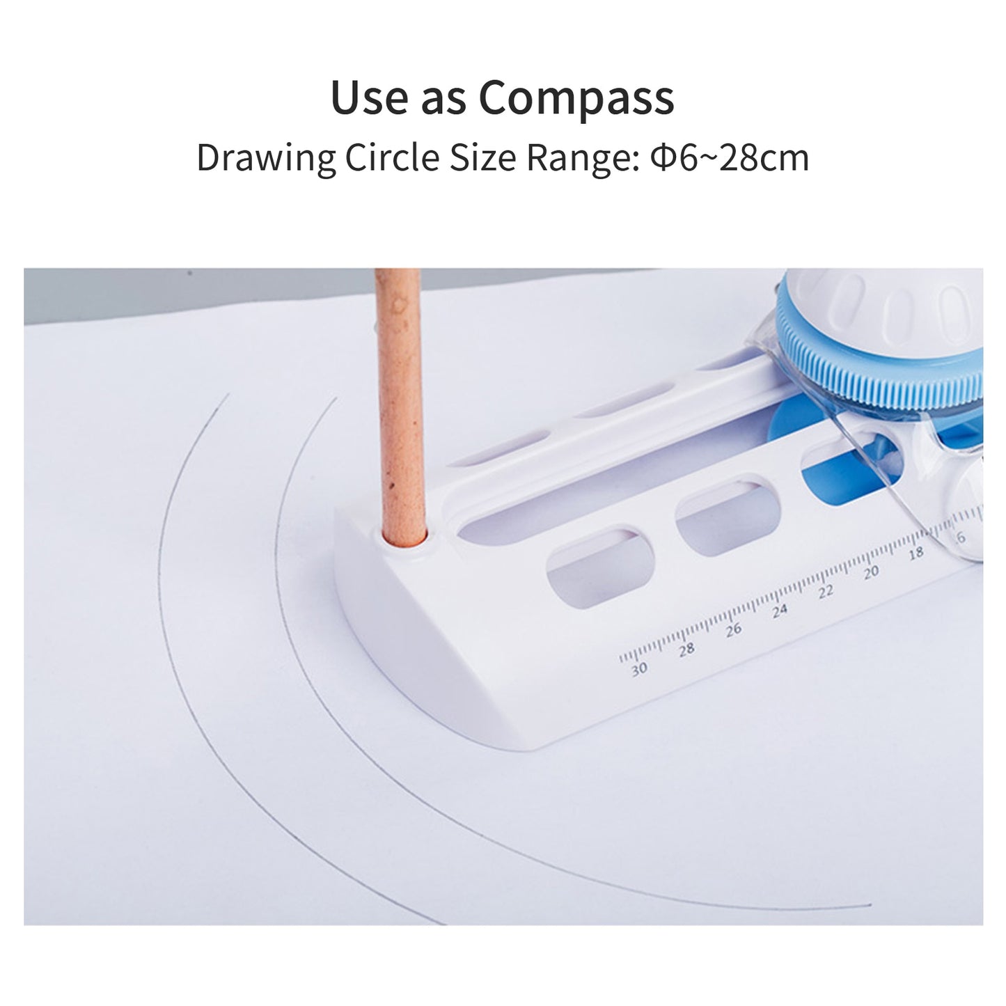 Circular Paper Trimmer Craft Circle Cutter Manual Round Cutting Tool Compass Drawing for DIY Scrapbook Cardstocks Model Cards