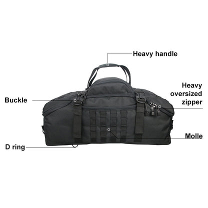 Waterproof Travel Bags with Large Capacity - 40L, 60L, 80L - Ideal Luggage Bags for Men, Duffel Bag for Travel, Weekend Bag, and Military Duffel Bag