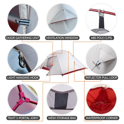 Ultralight Cloud Up Tent for 1, 2, or 3 People: Waterproof Outdoor Camping Tent for Hiking, Travel, Backpacking, and Cycling