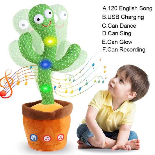 Interactive Dancing and Talking Cactus Toy - Electronic Plush Home Decoration for Kids, Perfect Christmas Gift