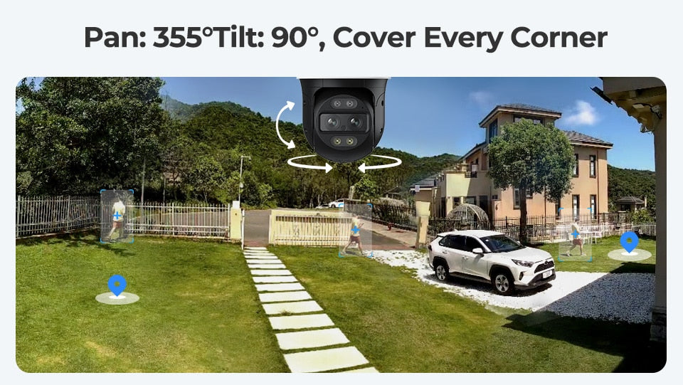 Reolink Trackmix PoE 4K Security Outdoor Camera Dual-Lens Motion Tracking PTZ camera 6X Zoom Animal Car Human Detect CCTV IP Cam