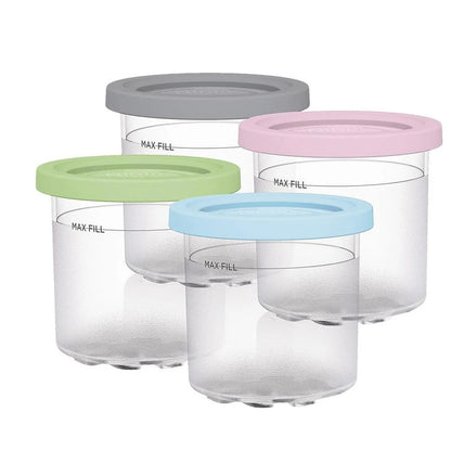 2/4Pcs Ice Cream Pints Cups For NINJA- CREAMI NC300s Series Ice Cream Maker Replacements Storage Jar With Sealing Lids