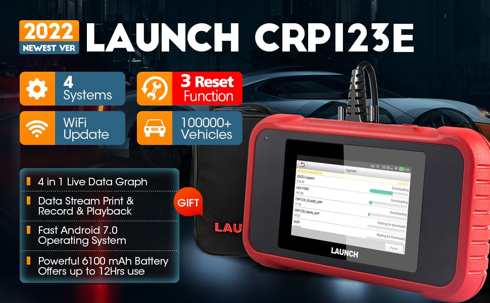 2023 New Lauch X431 CRP123E OBD2 Automotive scanner 4 System Car diagnosis Oil ETC SAS Reset PK CRP123x CRP123i
