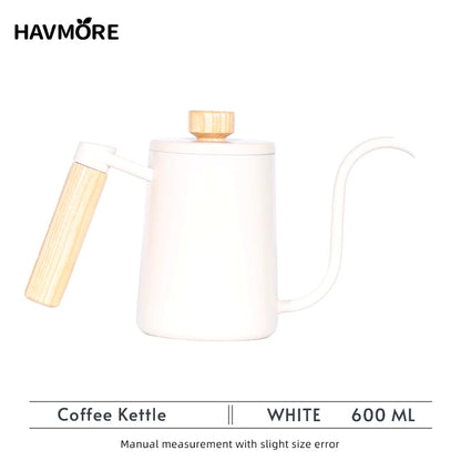 304 Stainless Steel 600ml Long Gooseneck Spout Barista Espresso Coffee Maker Kettle Teapot Accessories Tools