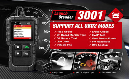 Launch X431 CR3001 Support Full OBDII/EOBD function Creader 3001 diagnostic tool Multilingual code reader scanner PK CR319 OM123