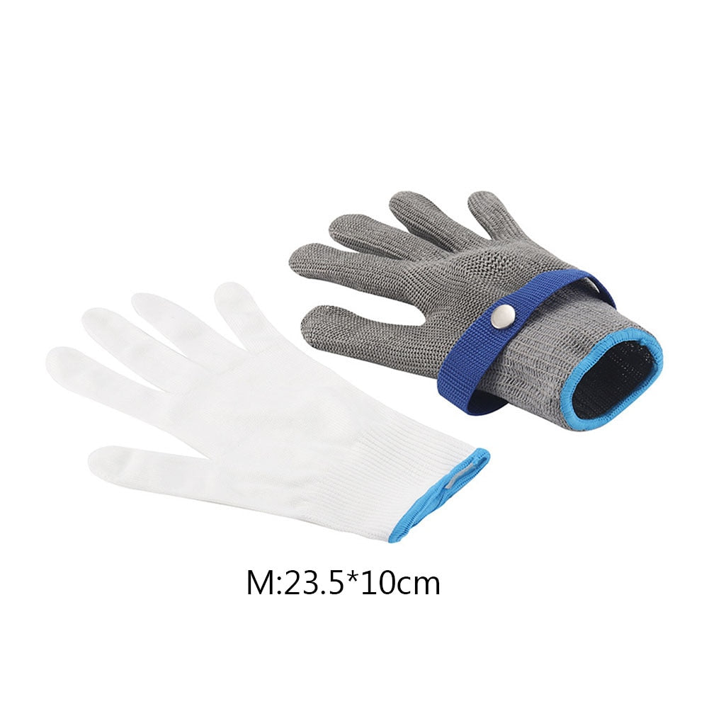 1pc Cut Resistant Stainless Steel Gloves Metal Mesh Work Gloves Working Safety Gloves Anti Cutting for Oyster Shucking Butcher