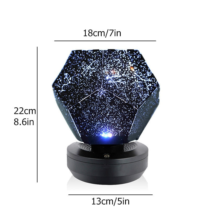 Rechargeable Galaxy Light Projector: Starry Nightlights for Bedroom Decoration, Christmas Gift, and Children's Night Light