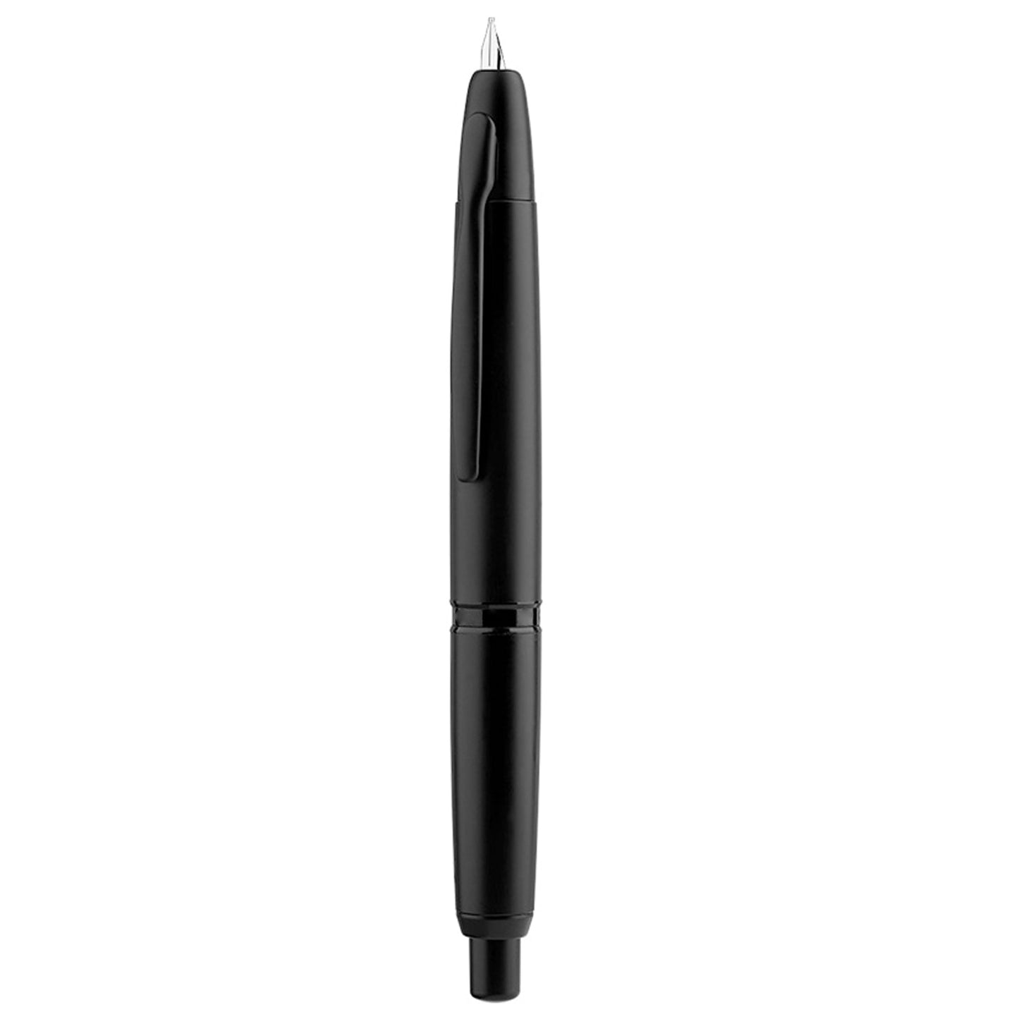 New MAJOHN A1 Press Fountain Pen Retractable Extra Fine Nib 0.4mm Metal Matte Black Ink Pen with Converter for Writing