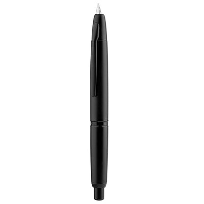 New MAJOHN A1 Press Fountain Pen Retractable Extra Fine Nib 0.4mm Metal Matte Black Ink Pen with Converter for Writing