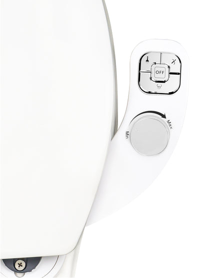Hygienic Non-Electric Button Bidet - Dual Nozzle Fresh Water Toilet Seat Attachment with Self-Cleaning and Frontal/Rear Wash Functions