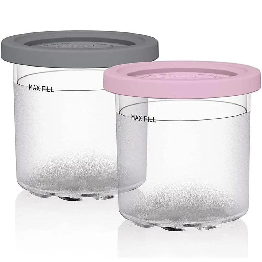 2/4Pcs Ice Cream Pints Cups For NINJA- CREAMI NC300s Series Ice Cream Maker Replacements Storage Jar With Sealing Lids