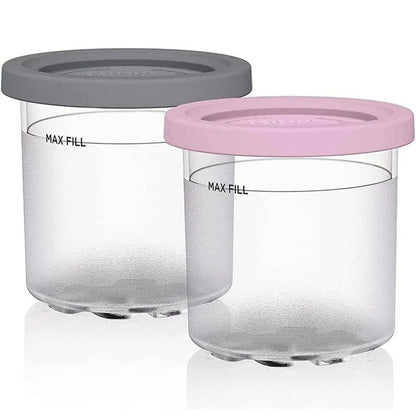 2/4Pcs Ice Cream Pints Cups For NINJA- CREAMI NC300s Series Ice Cream Maker Replacements Storage Jar With Sealing Lids