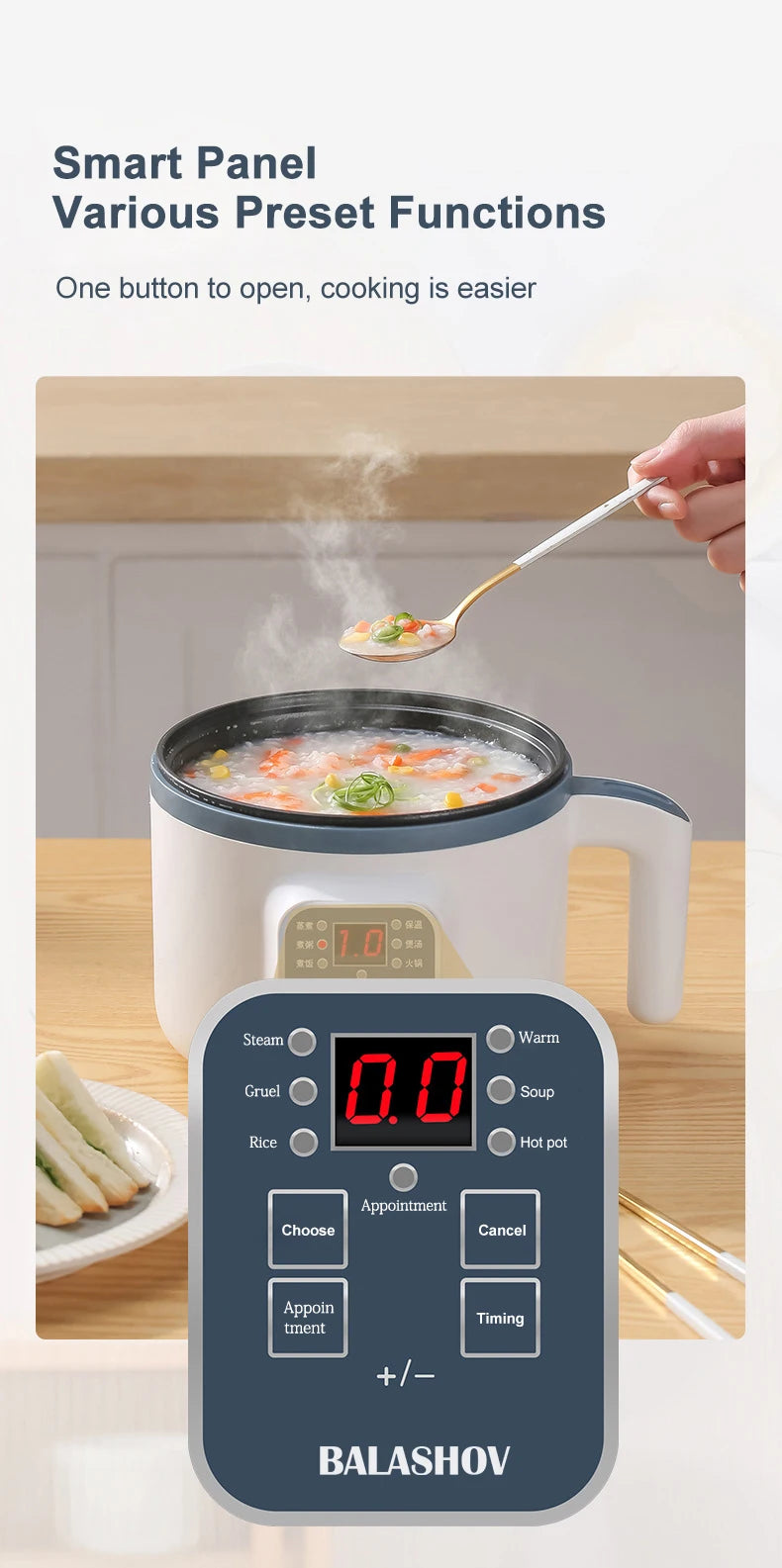 Electric Rice Cooker Multicooker Multifunction Pot Mini Hotpot Appliances for The Kitchen and Home Pots Offers