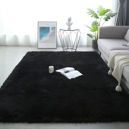 Plush Carpet for Living Room and Bedroom - Soft, Fluffy, and Anti-Slip Floor Rug - Elegant Lounge Decor and Solid Design