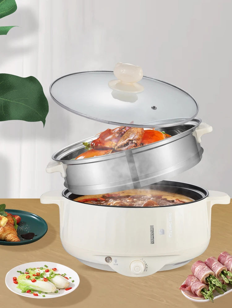 Electric MultiCooker Rice Cooker Multifunctional Frying Flat Pan Non-stick Cookware Multi Hotpot Soup Cooking Kitchen Appliances