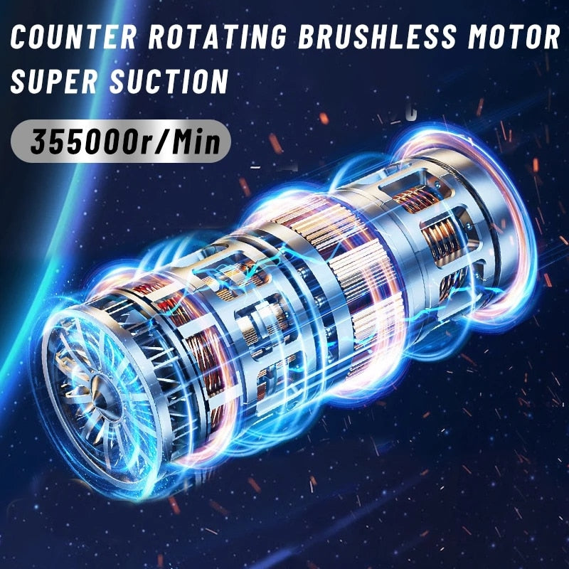 Brushless Motor Vacuum Cleaner Wireless Multifunction Blower Strong Suction Car Handheld Very Powerful Hand Home Portable