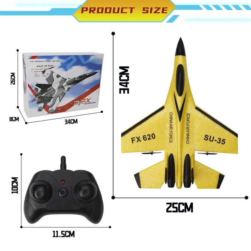 RC SU-35 Fighter Plane: High-Flying 2.4G Radio Control Glider for Kids - Remote Control Foam Aircraft for Adventurous Play