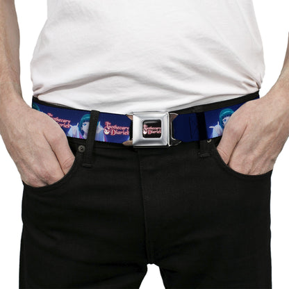 THE APOTHECARY DIARIES Title Logo Full Color Black/Red/White Seatbelt Belt - THE APOTHECARY DIARIES Maomao Hands Out Pose and Title Logo Purples Webbing