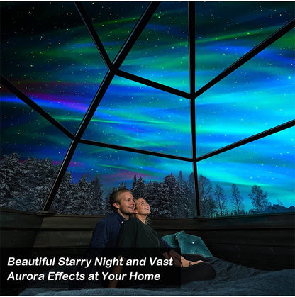 Aurora Lights Star Projector with Bluetooth Music Speaker - Create a Stunning Galaxy Display | Remote Control Sky Night Light - Perfect Gift for Kids and Adults