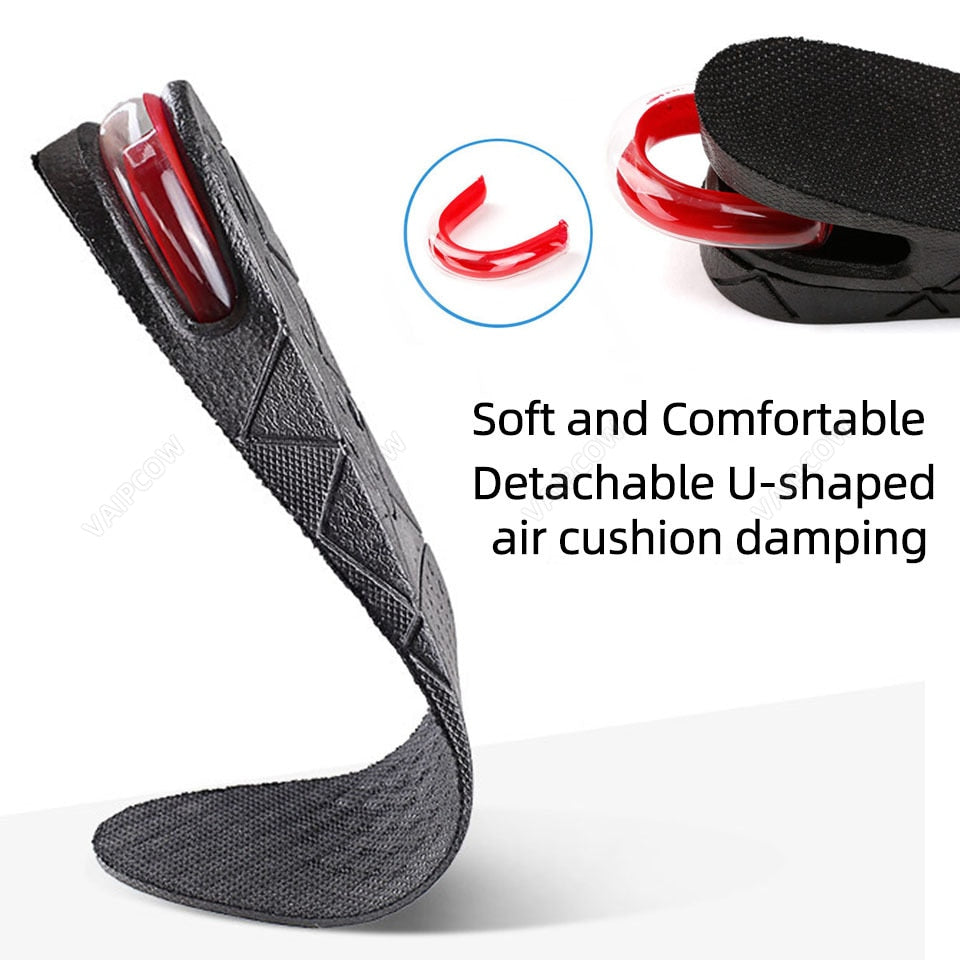 Invisible Height Boosting Insole Kit - Adjustable Shoe Heel Inserts for Up to 3-9cm Extra Elevation - Comfortable Absorbent Foot Pads for Taller Support