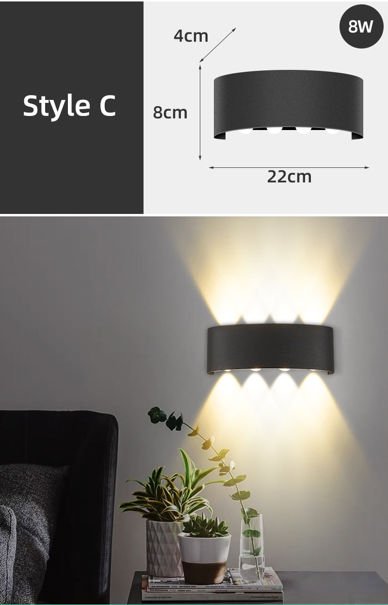 LED Interior Wall Light Sconce - Waterproof External Stairs Lighting for Bedroom, Living Room, Home Decorative Fixture