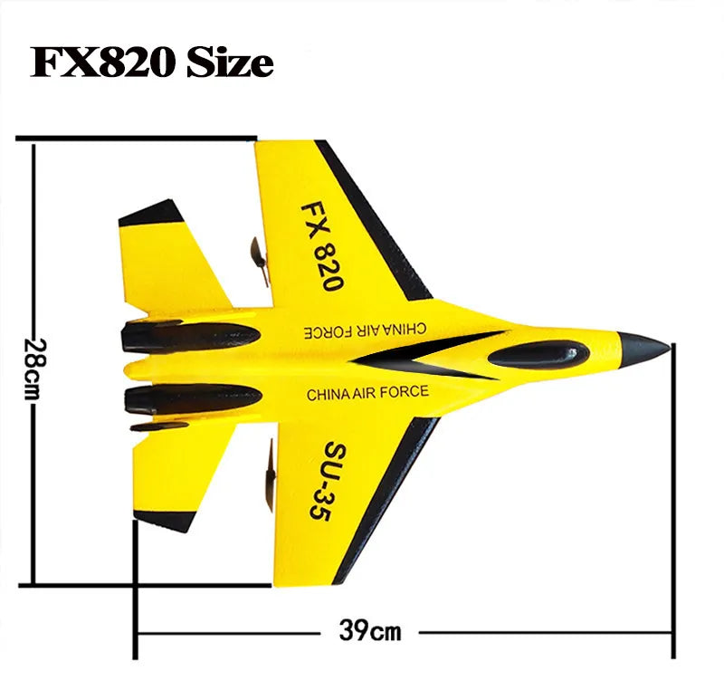 RC SU-35 Fighter Plane: High-Flying 2.4G Radio Control Glider for Kids - Remote Control Foam Aircraft for Adventurous Play