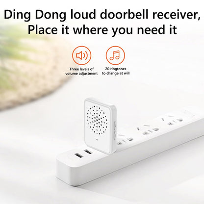 1080P UHD Intelligent Wireless Doorbell Tuya APP 2.4G WiFi Door Bell Camera Night Vision Security Video Intercom Voice Change