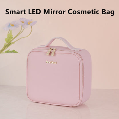2022 Smart LED Cosmetic Case with Mirror Cosmetic Bag Large Capacity Fashion Portable Storage Bag Travel Makeup Bags for Women