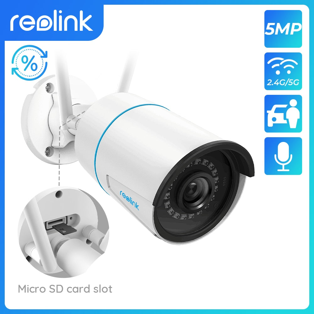Reolink Refurbished 5MP WiFi IP Camera with AI Motion Detection - 24/7 Video Recording Surveillance - Smart Home CCTV Cam - 3MP & 4MP Options