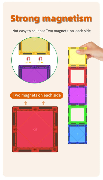 1Set Magnetic Designer Construction Set Model & Building Toy DIY Magnetic Blocks Tiles Montessori Educational Toys For Kids Gift