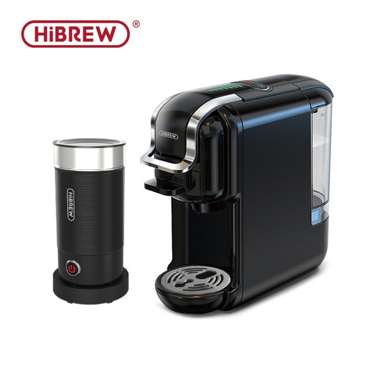 5 in 1 Coffee Machine: Espresso, Cappuccino, Nespresso, ESE Pod, Ground Coffee, Hot/Cold, Milk Frother, 19 Bar