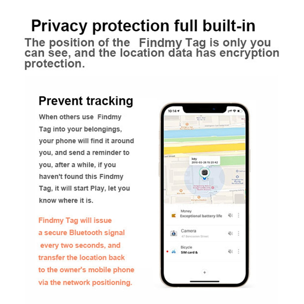 1PC Mini Tracking Device Tag Key Child Finder Pet Tracker Location Bluetooth Tracker Smart Tracker Vehicle Anti-lost GPS Tracker
