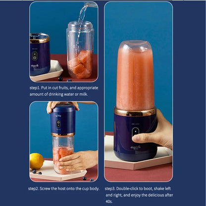Portable Electric Juicer 400ml Lemon Orange Fruit Squeezer Multifunction Mixer Fruit Smoothie Blender Household Appliances
