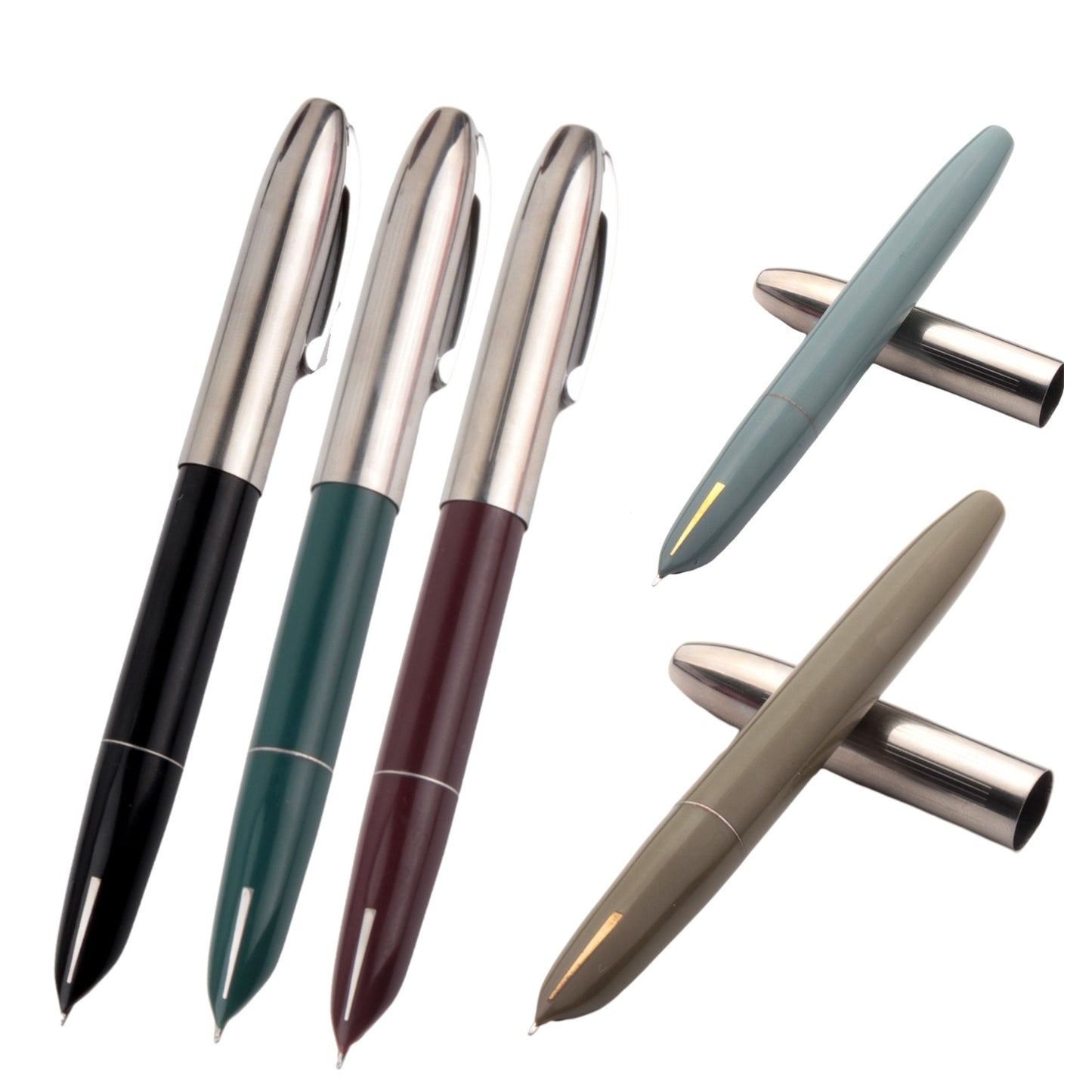 HERO 565 Fountain Pen F 0.5mm nib plastic Stationery Office School Supplies sky blue Khaki labelling Golden Ink Pens gifts