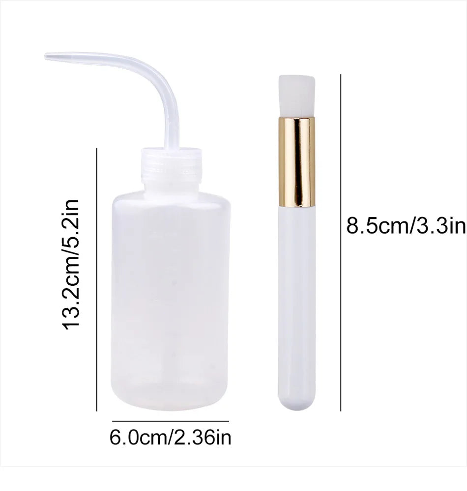 Eyelash Removal Cleaning Kit Eye Lash Clean Brush Washing Bottle Eyebrow Applicator Reusable Microfiber Face Make-up Disc Tools