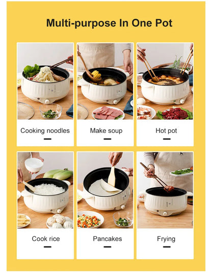 220V Multi Cookers Single/Double Layer Electric Pot 1-2 People Household Non-stick Pan Hot Pot Rice Cooker Cooking Appliances