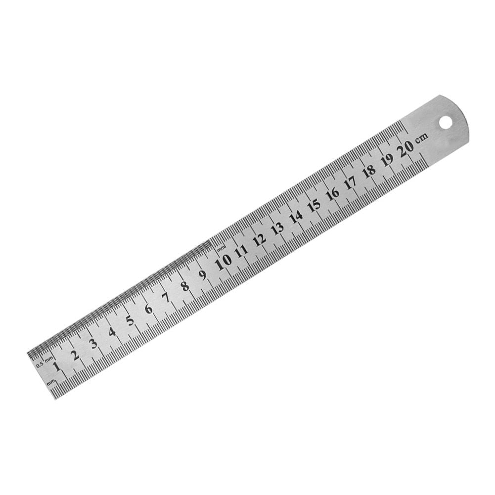 Stainless Steel Double Side Straight Ruler Centimeter Metric Scale Metal Ruler Precision Measuring Tool 15cm/20cm/30cm/40cm/50cm