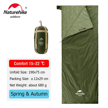LW180 Ultralight Waterproof Cotton Sleeping Bag: Your Ultimate Comfort Companion for Summer Hiking and Camping Adventures
