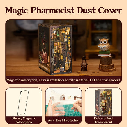 CUTEBEE DIY Book Nook Miniature House Dollhouse Booknook Touch Light Model Building Toy for Decoration Gifts Magic Pharmacist