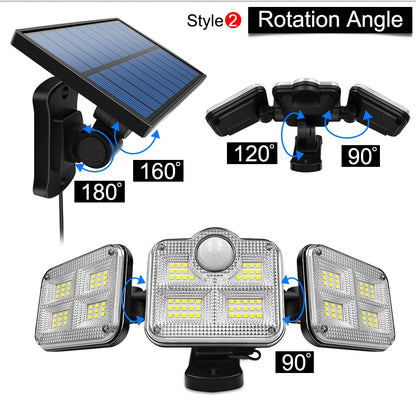 Super Bright Solar Lights | IP65 Waterproof Outdoor/Indoor Solar Lamp | Adjustable Head | Wide Lighting Angle