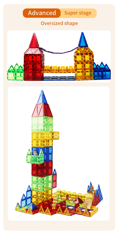 1Set Magnetic Designer Construction Set Model & Building Toy DIY Magnetic Blocks Tiles Montessori Educational Toys For Kids Gift