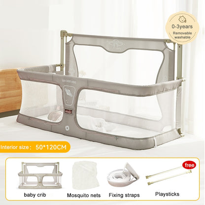 Simple and Lightweight Baby Cot Dual-use Comfortable Toddler Baby Bed within Bed Safety Protection Easy To Install Bedside Crib