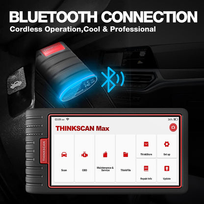 THINKCAR ThinkScan Max Automotive Diagnostic Tools Full system OBD2 Scanner AF DPF IMMO 28 Reset ECU Coding PK ThinkTool