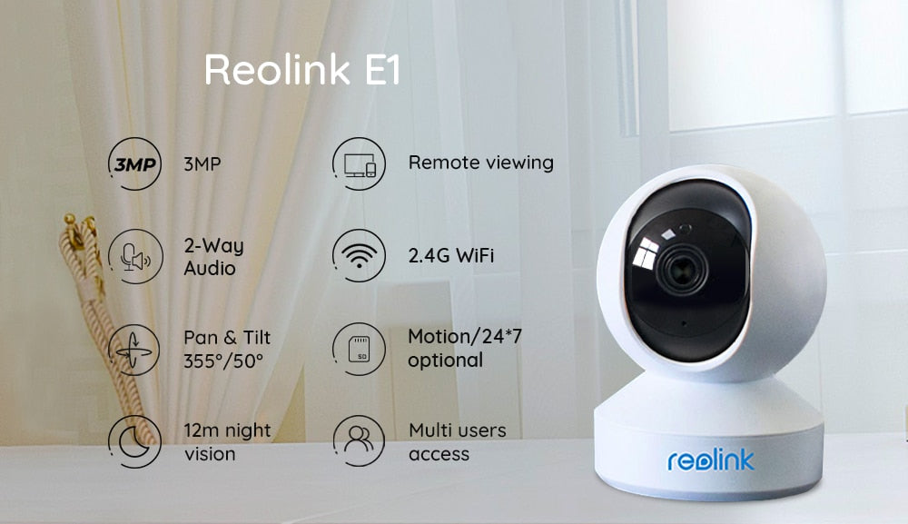 Reolink Refurbished 5MP WiFi IP Camera with AI Motion Detection - 24/7 Video Recording Surveillance - Smart Home CCTV Cam - 3MP & 4MP Options