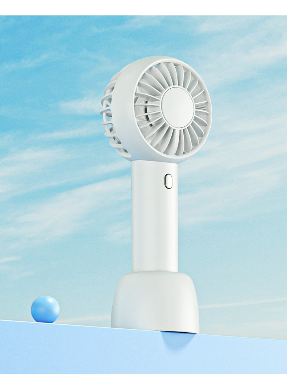 GAIATOP Mini Portable Fan Handheld USB Charging Fan Cooling Electric Fan 3 Speed Adjustment Powerful Dual Motor Outdoor Travel