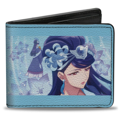 Bi-Fold Wallet - THE APOTHECARY DIARIES Lady Lihua Wise Consort Pose and Title Logo Blue