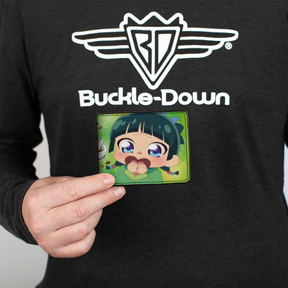 Bi-Fold Wallet - THE APOTHECARY DIARIES Chibi Maomao Pose and Title Logo Greens