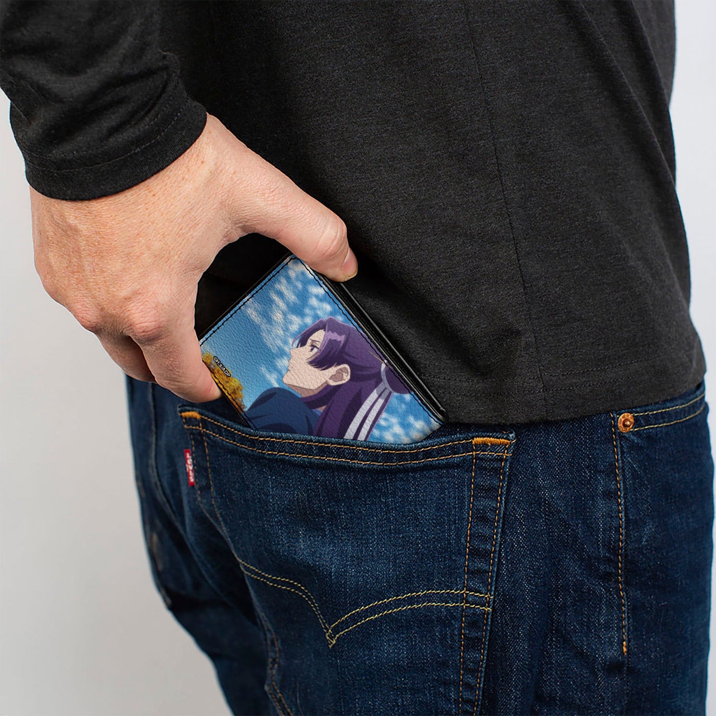 Bi-Fold Wallet - THE APOTHECARY DIARIES Maomao Pose and Title Logo Blues