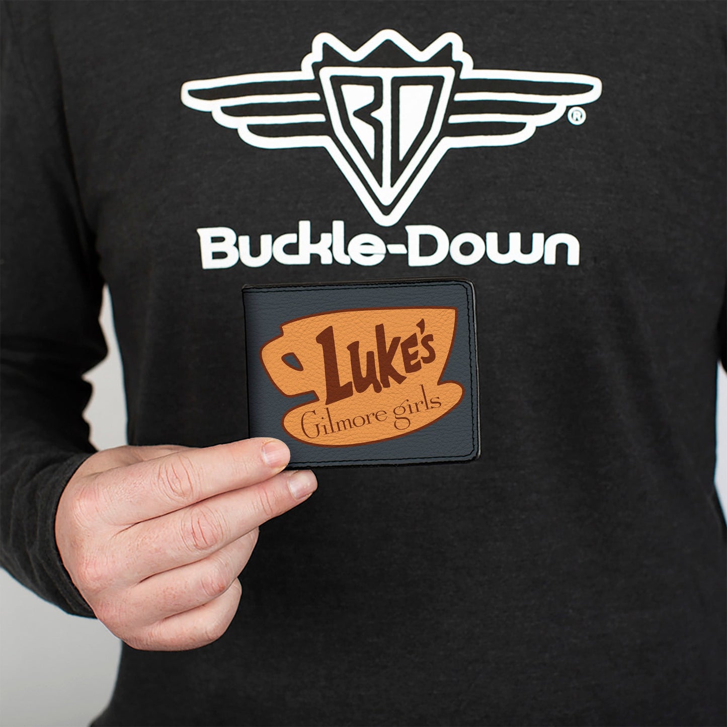 Bi-Fold Wallet - GILMORE GIRLS LUKE'S Coffee Cup Icon Gray/Browns